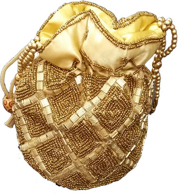 

Ruhi's Creations Pouch Gold Potli(Gold)