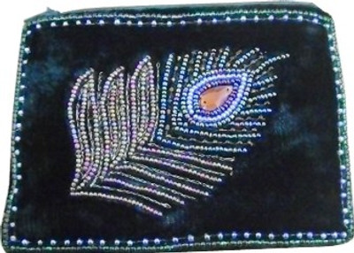 

Himalaya Handicraft Handmade Embroidered Designer Moar Pankh Coin Purse(Green)