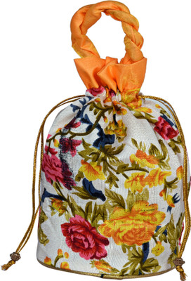 

Decot Paradise Embroidery Design HandBag Potli(Multicolor)