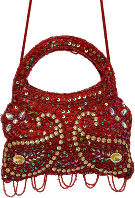 

Galz4ever Red drop Hand Bag Potli(Red)
