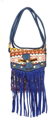

Frosty Fashion Women Casual Blue PU Sling Bag