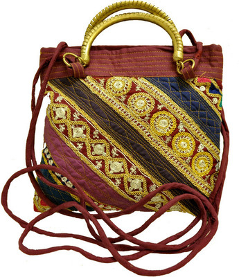 

The India Craft House Ahir Embroidery Potli(Multicolor)