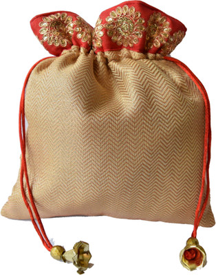 

Mahadev Exports Red Lace Gold Potli(Red)