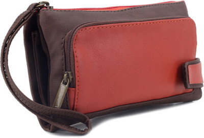 

Baggit LMP Funny Discochik Wristlet(Orange, Brown), Brown;orange
