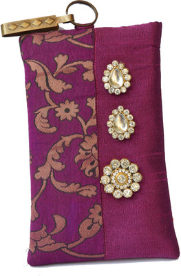 

Mahadev Exports Hooked Diamond Brooch mob Cover Mobile Pouch(Multicolor)