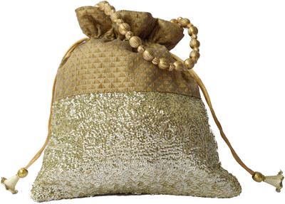 

Mahadev Exports Golden Haf and Haf Potli(Multicolor)