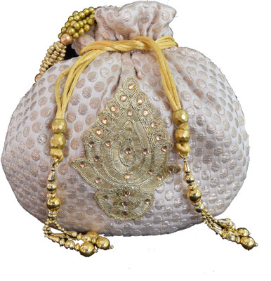 

Mahadev Exports Jamawar Heavy Potli White Potli(Multicolor)