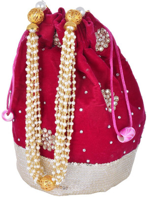 

Arisha Kreation Co Wristlet Potli(Maroon)