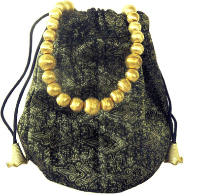

Needlecrest Exotic Potli(Black, Gold)