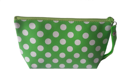 

Viva Fashions Polka Dots Pouch(Green, White)
