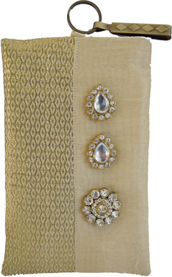 

Mahadev Exports Diamond brooch hooked mobile cover Mobile Pouch(Gold)