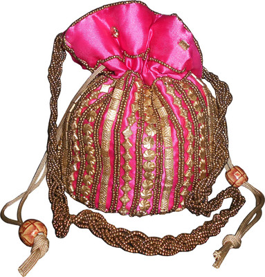 

Stylon ME-lhp2052 Potli(Pink, Gold), Gold;pink