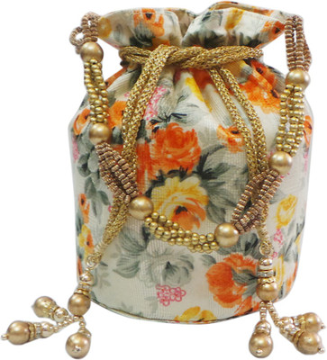 

Bhamini Floral Print Potli(Multicolor)