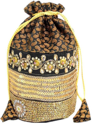 

GiftPiper Embroidered Stone Work Potli(Multicolor)
