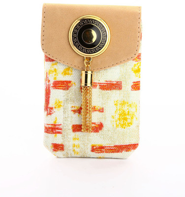 

LadyBugBag Designer Cream Jute Mobile Pouch(Beige)