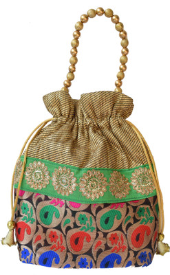 

Mahadev Exports Multicolored half golden Potli(Multicolor)