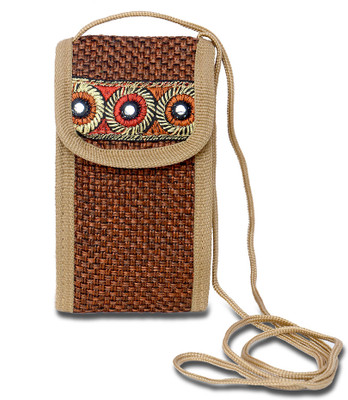 Arshia Ethnic Mobile Pouch(Brown)