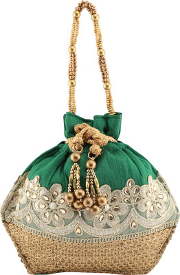 

Sunbeams Bids Handle Potli(Green)