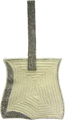 

Kawaii CREAM PEARL BEADED CLUTCH BAG Potli(Beige)
