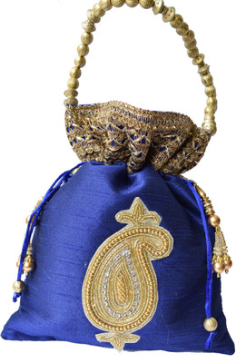 Mahadev Exports Big Kairi Booti Potli(Blue)