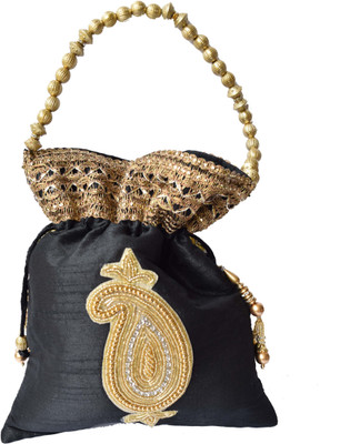 

Mahadev Exports Big Kairi Booti Potli(Black)
