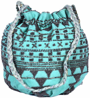 

Diwaah Handcrafted Potli(Green)