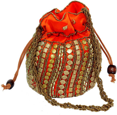 

AVS Polo Desinger Batua Potli(Orange)