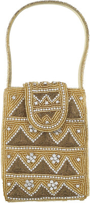 

Vama Fashions Spring With CZ stone Designed Mobile Pouch(Gold)