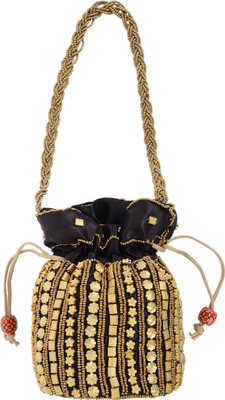 

Bagaholics Ethnic Silk Batwa Potli(Black)
