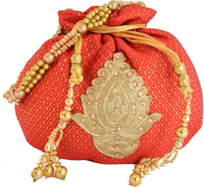 

Mahadev Exports Jamawar Heavy Potli Red Potli(Multicolor)