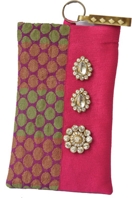 

Mahadev Exports Hooked Diamond Brooch mob Cover Mobile Pouch(Multicolor)