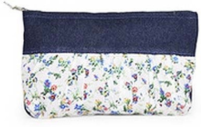 

Use Me Floral Denim Pouch(Blue)