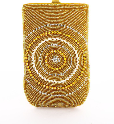 

LadyBugBag Designer Golden Silk Mobile Pouch(Gold)