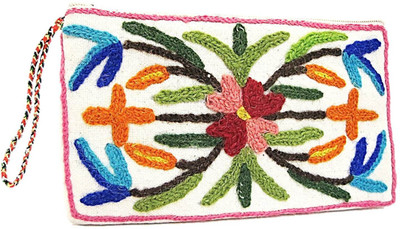 

Muccasacra Easy to Carry Kashmiri Embroidery Designer Pouch(Multicolor)