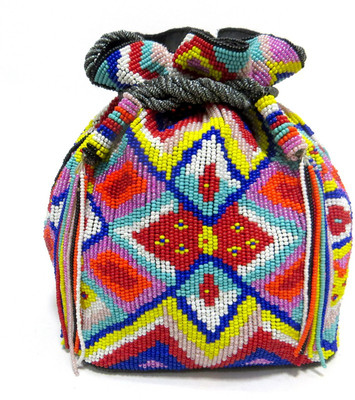 

Kawaii Cotton Beaded Bag Potli(Multicolor)