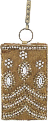 

Vama Fashions Spring With CZ stone Designed Mobile Pouch(Gold)