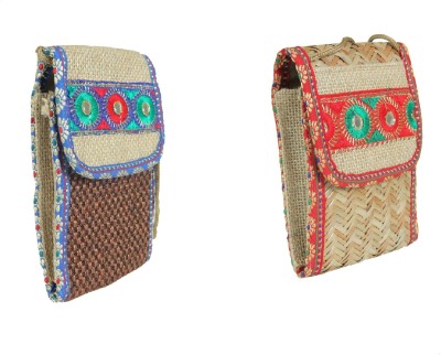 

Sheen Combo Of 2 Jute Mobile Pouches Pouch(Multicolor)