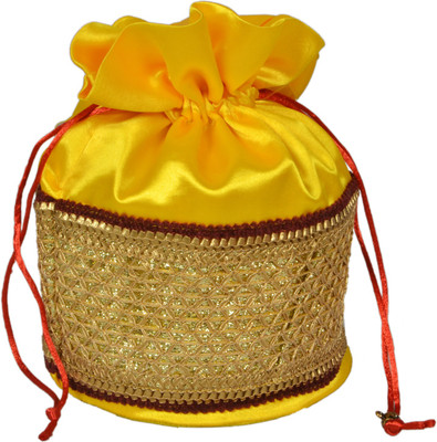 

Angelfish Wedding Silk Potali Potli(Multicolor)