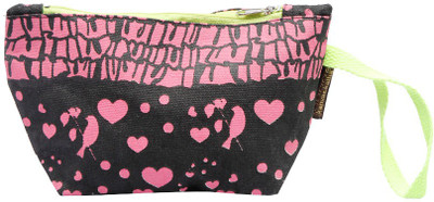 

Kanvas Katha Pouch Wristlet(Black)