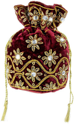

Home N Mee Royal Potli(Red, Gold), Gold;red
