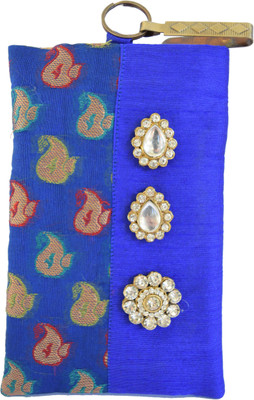 

Mahadev Exports Diamond brooch hooked mobile cover Mobile Pouch(Gold)