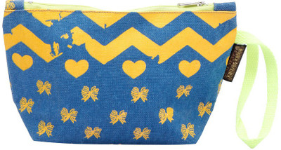 Kanvas Katha Pouch Wristlet(Blue)