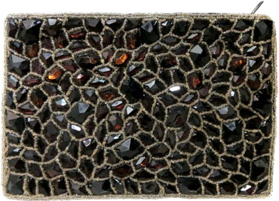 

Kawaii Acrylic Stone Studded Zipper Pouch(Black)