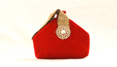 

PRIYAROSE Red Potli Potli(Red)
