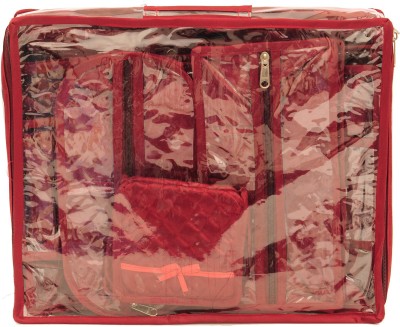 

Annapurna Sales Maroon 11 Pcs Satin/Transparent Set Pouch(Maroon)