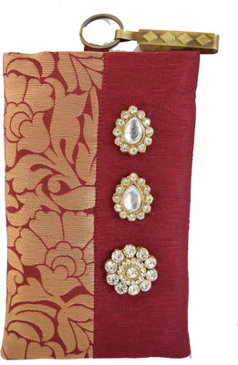 Mahadev Exports Diamond brooch hooked mobile cover Mobile Pouch(Gold)