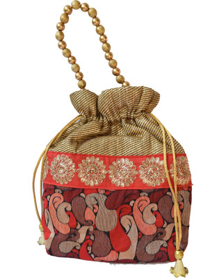 

Mahadev Exports Multicolored half golden Potli(Multicolor)