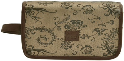 

Hawai Floral Design Multi-Utility Vanity Bag Pouch(Brown)