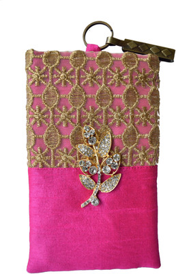 

Mahadev Exports Diamond Haf and Haf Hooked mob Cover Mobile Pouch(Pink)