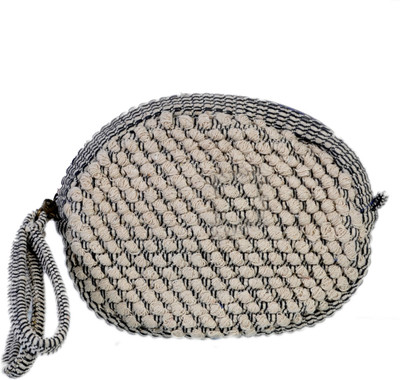 Diwaah Pom Pom Beautifully Pouch(White)